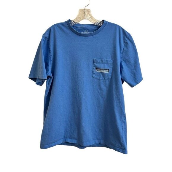Vineyard Vines Firework Short Sleeve Pocket Tee Blue 4th of July Size Medium - Picture 2 of 4